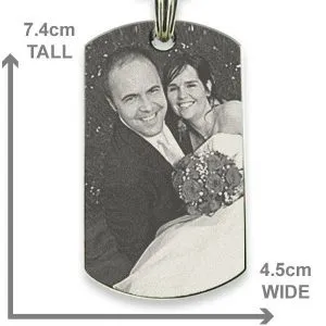 Rhodium Plate XL Portrait Medallion Photo Pendant Dimensions