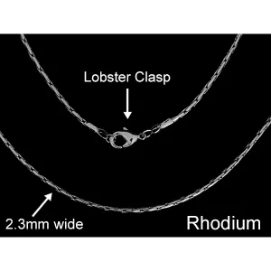 Rhodium Plated Peanut Chain