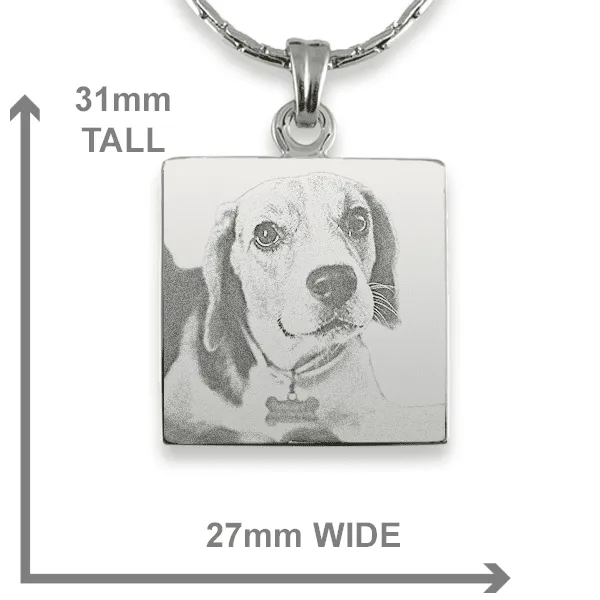 Dog Photo Keepsake - Square Pendant - Image 2