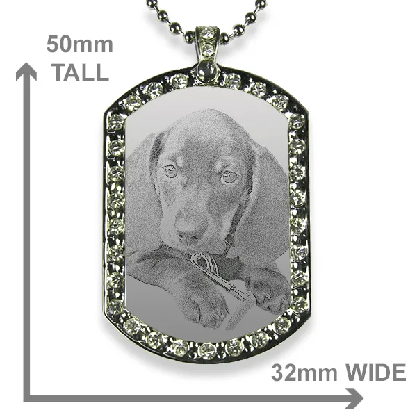 Dog Photo Keepsake - Wide Portrait Diamante - Image 2