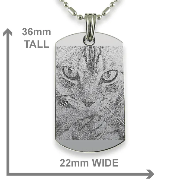 Cat Photo Portrait ID Tag Pendant - Image 2