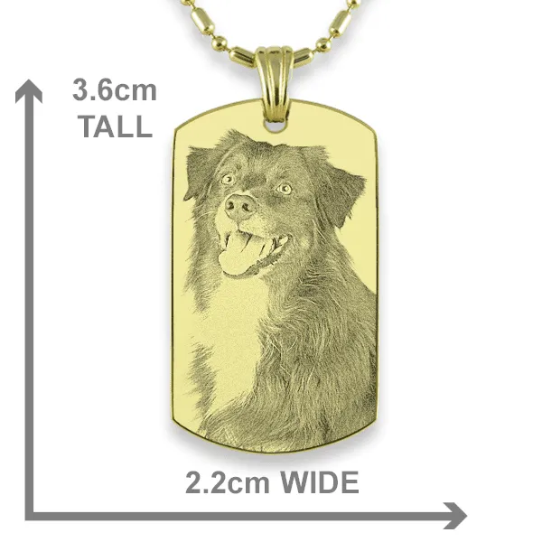 Dog Photo Keepsake - Gold Plate Medium Portrait - Image 2