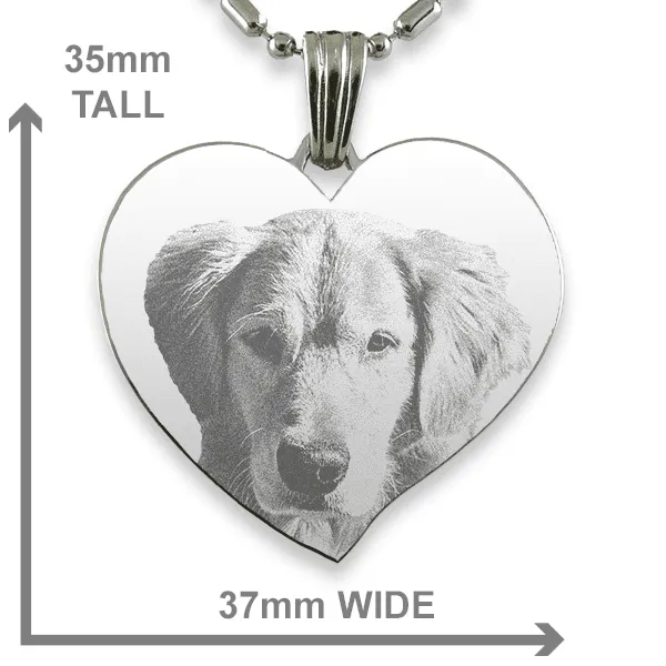 Dog Photo Keepsake - Large Curved Heart - Image 2