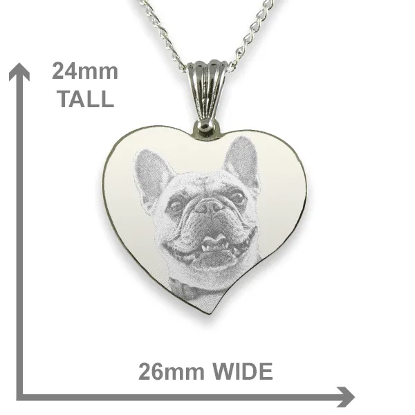 Dog Photo Keepsake - Medium Curved Heart - Image 2