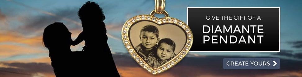 Diamante Photo Pendants