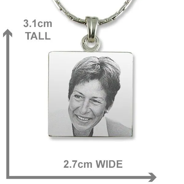 Square Photo Pendant Dimensions