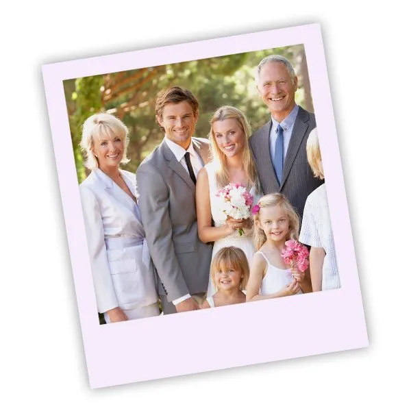 Rhodium Plate Large Heart - Colour Photo Wedding Keepsake - Image 2