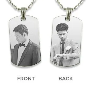 Groom and Best Man - photo Pendant