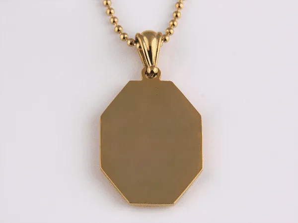 Large Oval Pendant with Octagon Mount