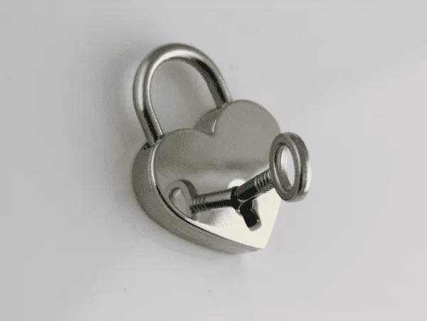 Silver Coloured Love Lock Photo Pendant