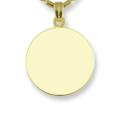Back of Gold Plated 925 Silver Mini Round Pendant