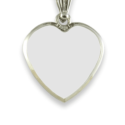 Blank face Medium Heart Printed Colour Photo Pendant