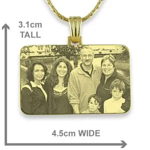 Family Photo Necklace - Engraved Personalised Pendant - Image 3