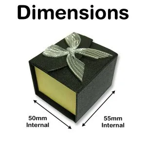 Small Black Box Silver Organza