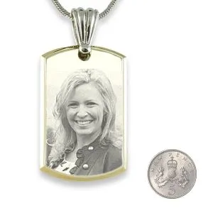 Photo Memorial Jewellery - Large Bevelled Portrait Pendant - Image 3