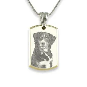Pet Photo Keepsake - Bevelled Small Portrait Pendant