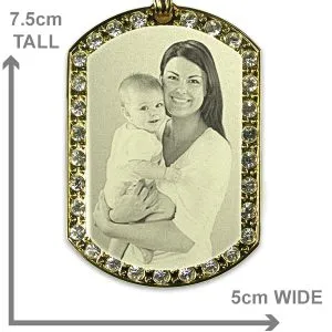 Engraved Photo Jewellery - Mothers Day Gift Idea XL Diamante - Image 3
