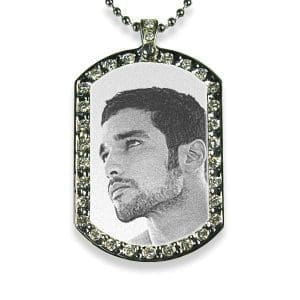 Engraved Photo Gift - Diamante Necklace With Your Own Photo