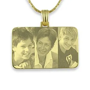 Example of Gold Plated Family Photo Merged Pendant