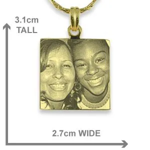 Gold Plated 925 Silver Square