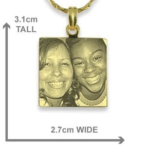 Gold Plated 925 Silver Square