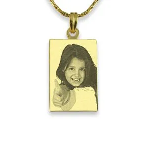 Gold Plate Portrait Photo Keepsake - Photo Jewellery