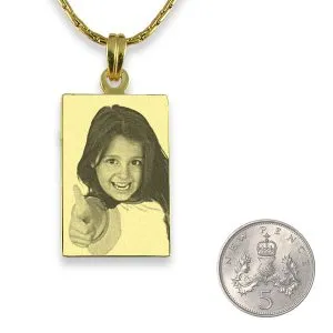 Gold Plate Portrait Photo Keepsake - Photo Jewellery - Image 3