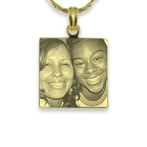 Diamond Etched Photo Necklace - Personalised Photo Jewellery