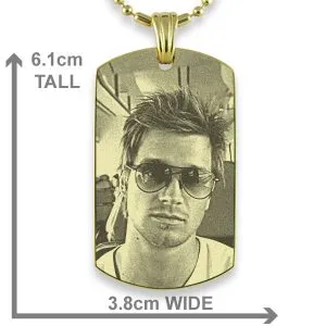 Large Medallion ID Tag Photo Pendant