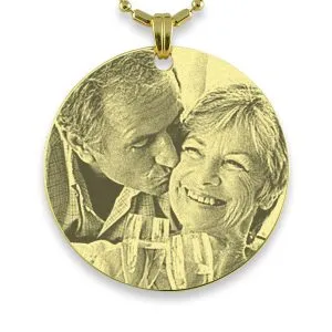 Gold Plated Medallion Photo Pendant