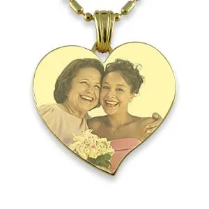 Gold Plate Large Curved Heart
