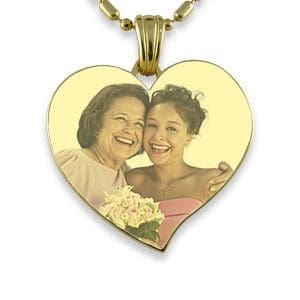 Gold Plate Large Curved Heart