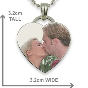 Rhodium Plate Large Drop Heart