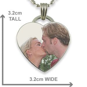 Rhodium Plate Large Drop Heart