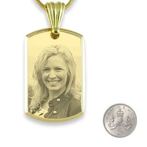 Photo Jewellery - Gold Plate Bevelled Large Pendant - Image 3