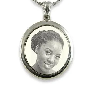 Photo Personalised Jewellery - Large Mounted Portrait Oval