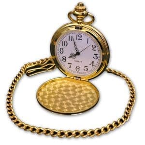 Gold coloured Photo Engraved Pocket Watch