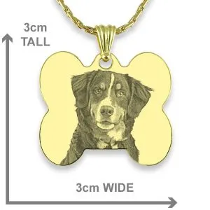 Engraved Dog Tag - Gold Plate Personalised Collar Tag - Image 3