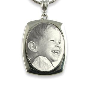 Photo Jewellery - Large Mounted Portrait Oval with Oblong Mount