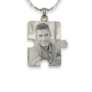 Silver small Jigsaw Piece