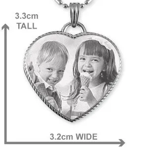 Engraved Photo Heart - Large Personalised Jewellery Keepsake - Image 3