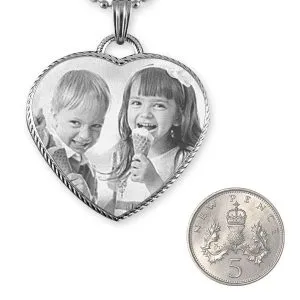 Engraved Photo Heart - Large Personalised Jewellery Keepsake - Image 2