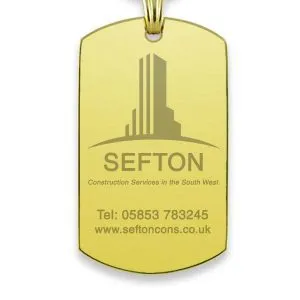 Photo Engraved Jewellery - XL Gold Plate Necklace - Image 2