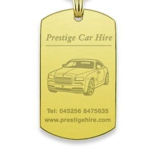 Photo Engraved Jewellery - XL Gold Plate Necklace